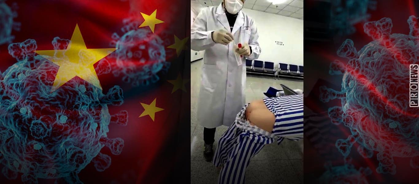 Βίντεο της κινεζικής τηλεόρασης: Έτσι γίνεται το νέο πρωκτικό τεστ για τον κορωνοϊό – Προσοχή σκληρές εικόνες
