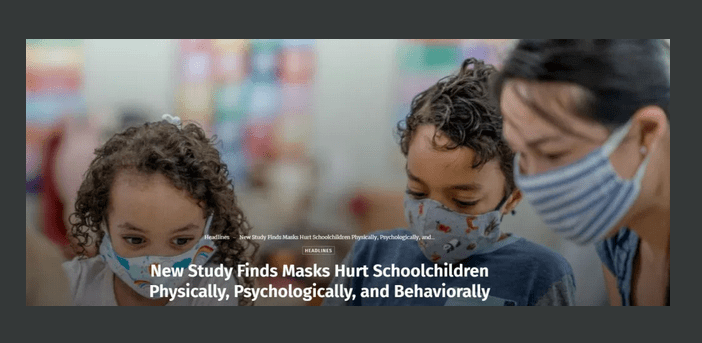 Νέα μελέτη αποδεικνύει ότι η μάσκα βλάπτει τους μαθητές: σωματικά, ψυχολογικά και συμπεριφορικά.