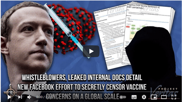 Διαρροή εγγράφων που αποδεικνύουν την λογοκρισία του Facebook για τα εμβόλια σε παγκόσμια κλίμακα!