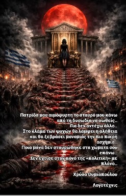 Chrysa Thimiopoulou: Στο φεύγα δύσμοιρων ψυχών Χτίζονται καριέρες.. Στο κλάμα των ψυχών.. Σηκώνονται «σημαίες»… Chrysa Thimiopoulou: Στο φεύγα δύσμοιρων ψυχών Χτίζονται καριέρες.. Στο κλάμα των ψυχών.. Σηκώνονται «σημαίες»…