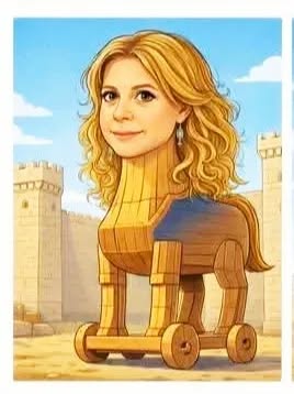 Όχι πέστε μου δηλαδή όλοι εσείς, που ως τυφλοί οπαδοί σε μαζική ψύχωση, την ακολουθείτε ,εσάς που με αυτά σας “αφυπνίζει” εσείς όλοι, πόσο τραγικά κ θανατηφόρα ηλίθιοι μπορεί να είστε ?  Πόσο εν τέλει αξιοθρήνητα ενεργούμενα ενός Δούρειου Ίππου που θα συμβάλλει στην ολοκληρωτική κ μη αναστρέψιμη ,ολοσχερή καταστροφή της χώρας κ την εξόντωση του λαού κ εσάς βεβαίως των ίδιων ?!