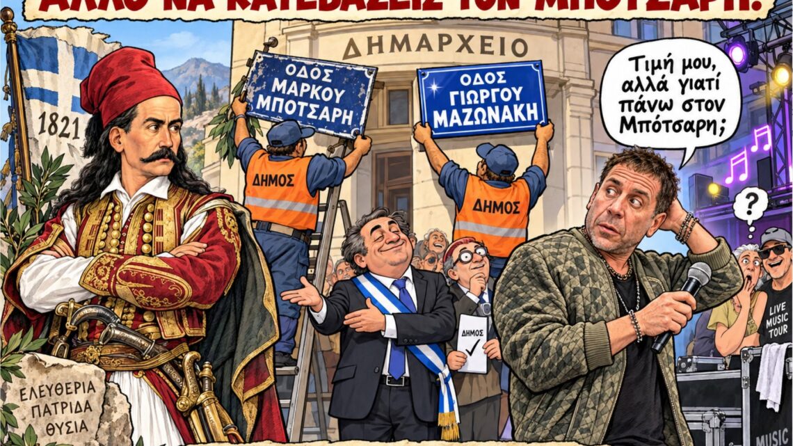 Ο ΑΝΘΕΛΛΗΝΑΣ  δήμαρχος Νικαίας και το ΑΝΘΕΛΛΗΝΙΚΟ ΤΟΥ  ΔΗΜΟΤΙΚΟ ΤΟΥ ΣΥΜΒΟΥΛΙΟ, ΞΕΦΤΙΛΙΖΟΥΝ ΚΑΙ ΔΟΛΟΦΟΝΟΥΝ ΤΟΝ ΗΡΩΑ ΜΑΡΚΟ ΜΠΟΤΣΑΡΗ ΚΑΙ ΤΗΝ ΙΣΤΟΡΙΑ ΤΟΥ ΕΘΝΟΥΣ, ΓΙΑ ΝΑ ΑΝΑΔΕΙΞΟΥΝ ΕΝΑΝ … ΤΡΑΓΟΥΔΙΣΤΗ.